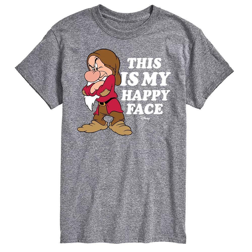 Disney Princess Big & Tall Grumpy Happy Face Graphic Tee, Men's,  Product Image
