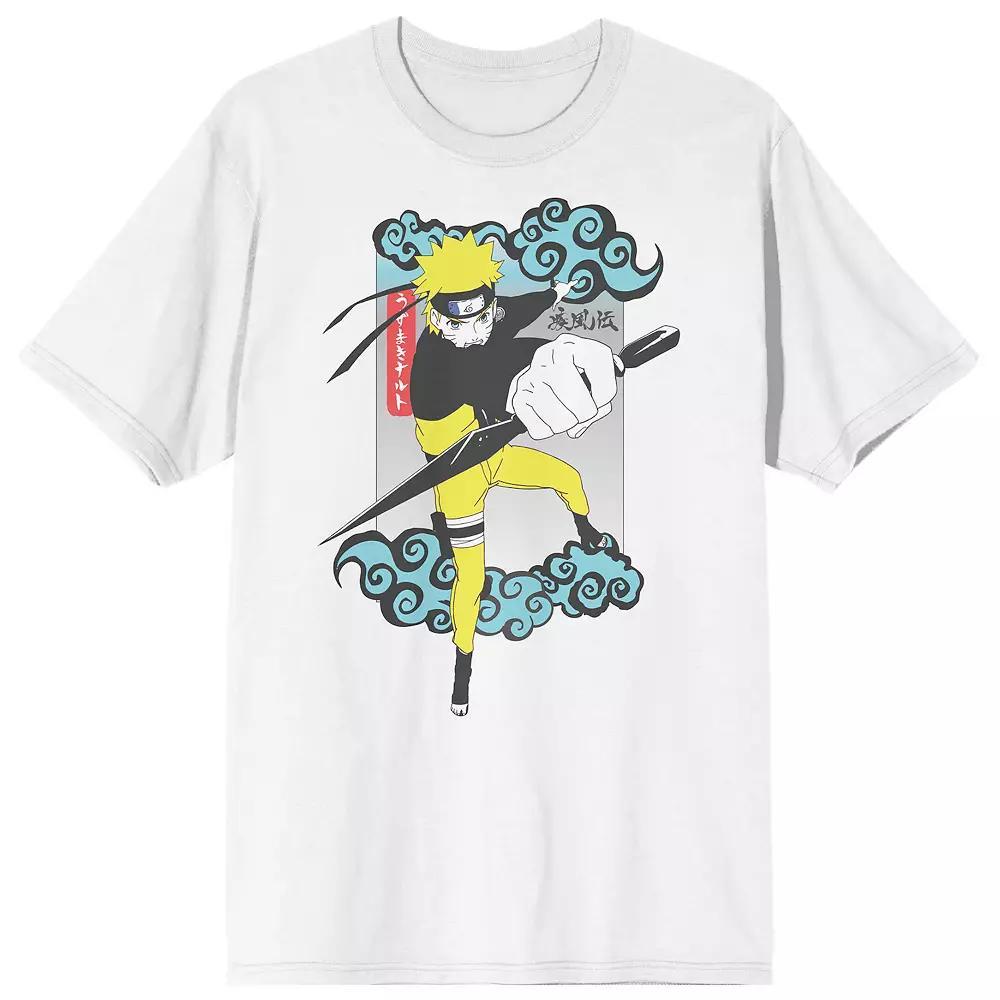 Men's Naruto Shippuden Naruto Short Sleeve Graphic Tee, Size: Medium, White Product Image
