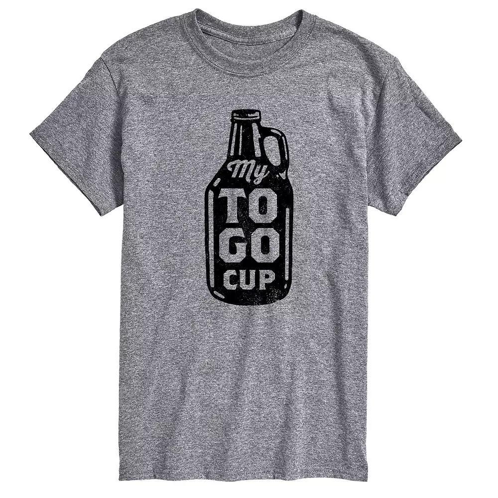 Men's My To Go Cup Graphic Tee, Size: XXL, Gray Product Image