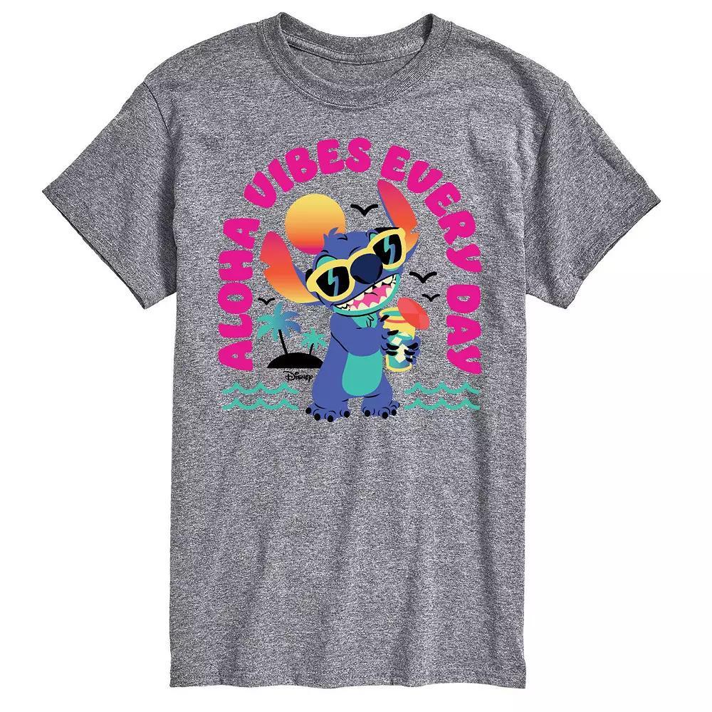 Disneys Lilo & Stitch Big & Tall Aloha Vibes Every Day Graphic Tee, Mens Product Image