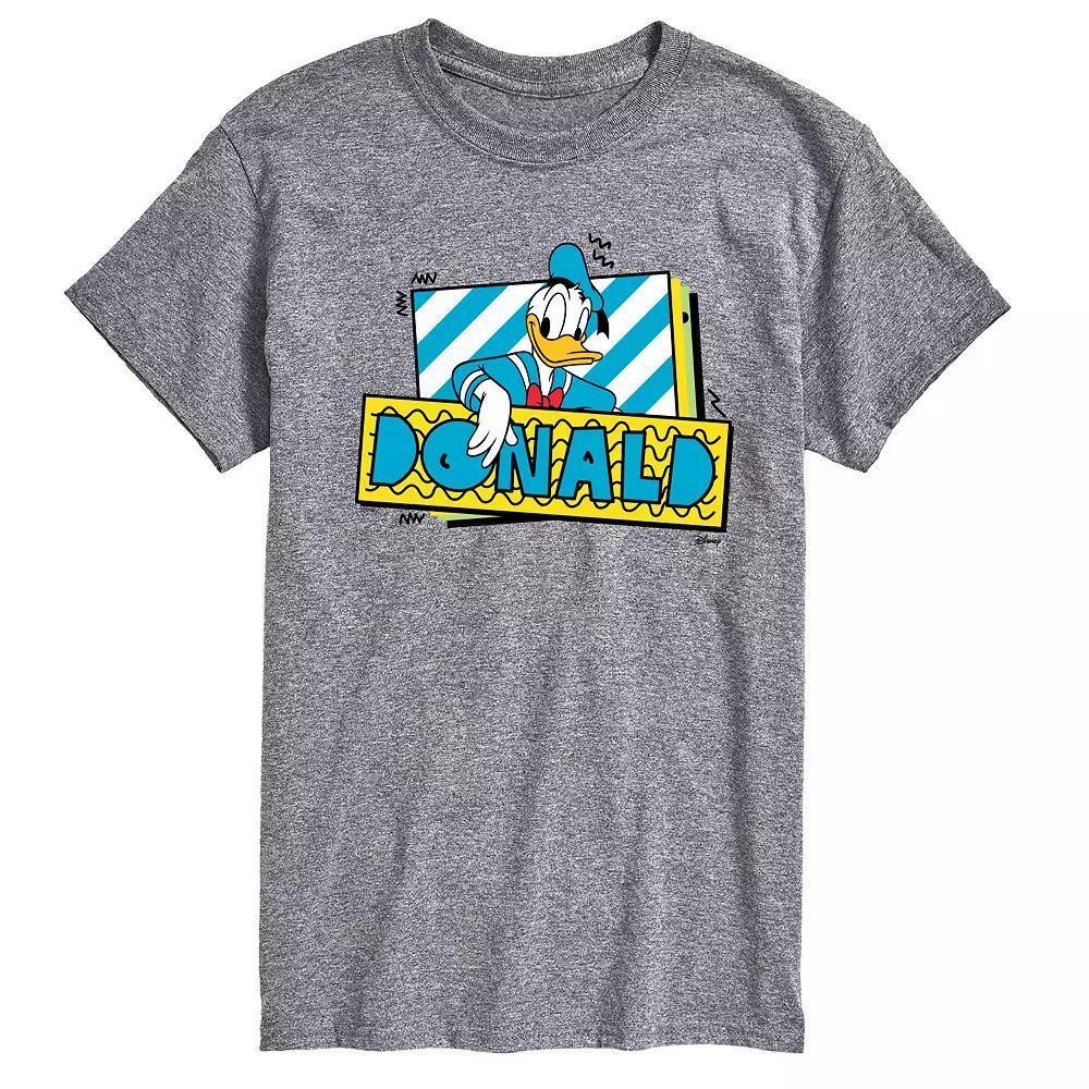 Disney's Mickey Mouse & Friends Donald Duck Men's Retro Graphic Tee, Size: Medium, Heathr Gray Product Image