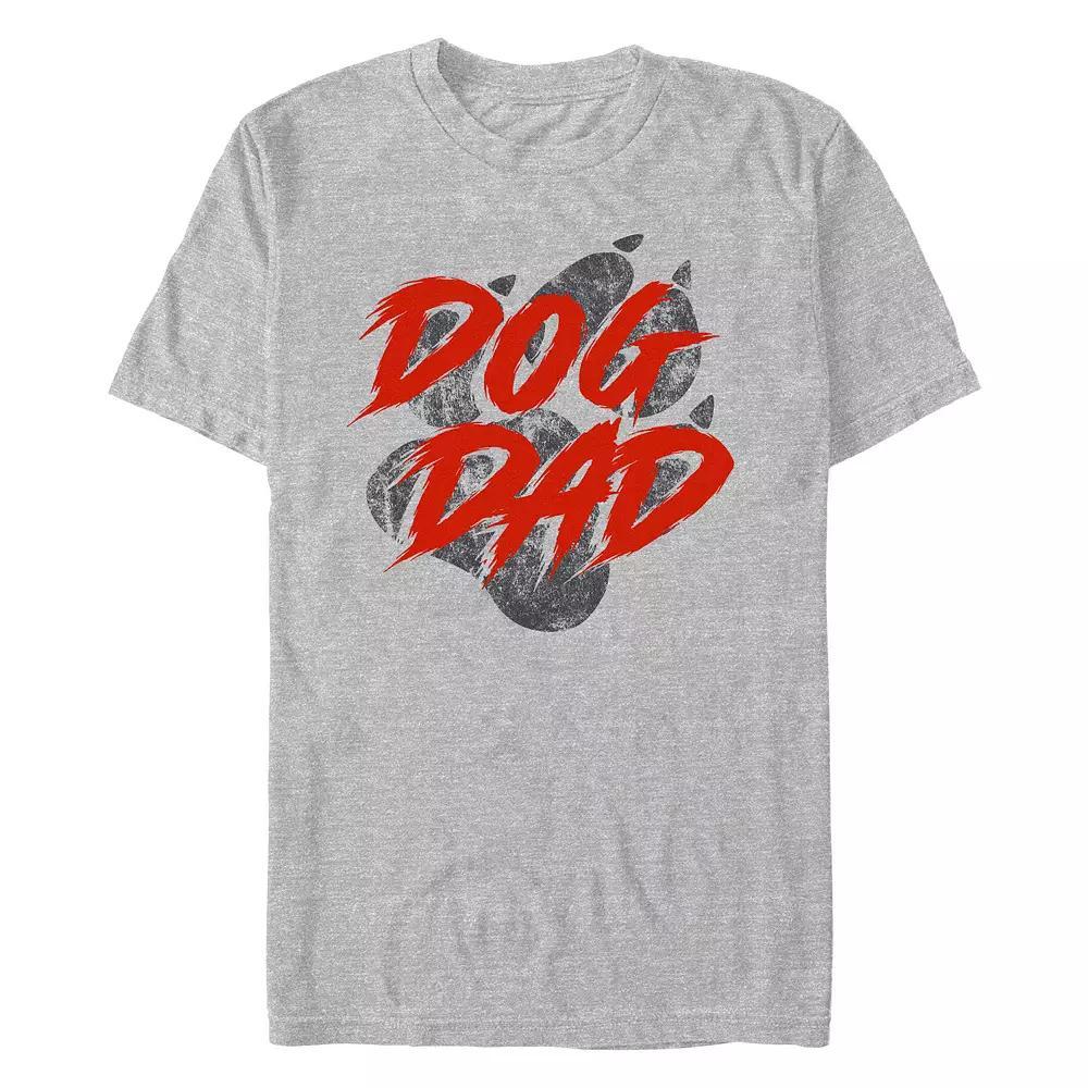 Men's Dog Dad Paw Print Graphic Tee,  Product Image