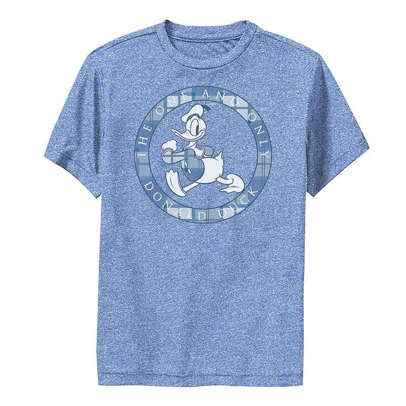 Disney's Donald Duck Boys 6-20 Plaid Portrait Circle Logo Performance Graphic Tee, Boy's,  Product Image