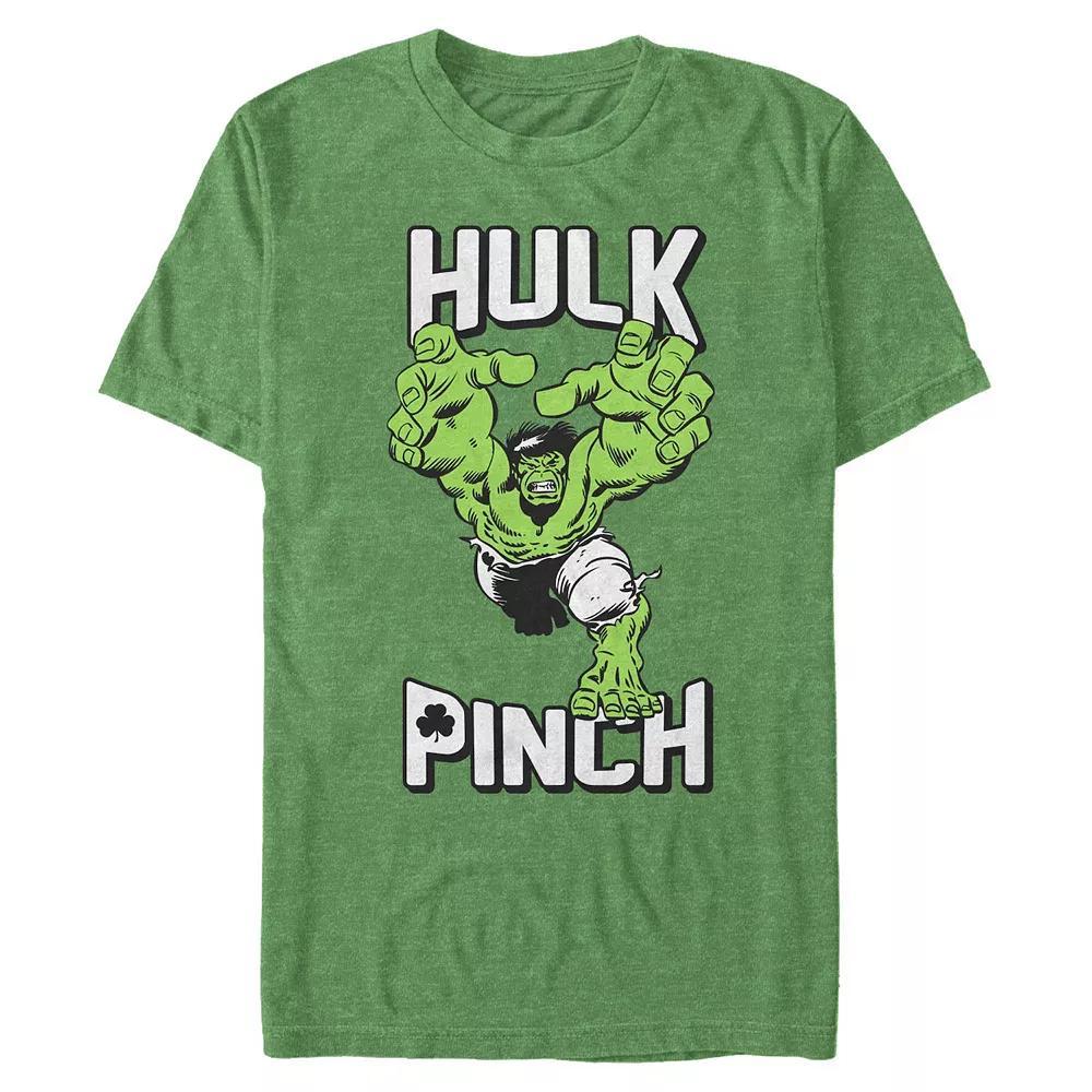 Big & Tall Marvel Hulk Pinch Graphic Tee, Men's, Size: Large Tall, Kelly Grey Product Image