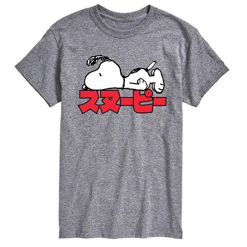 Big & Tall Peanuts Snoopy Kanji Tee, Men's, Size: 4XB, Gray Product Image