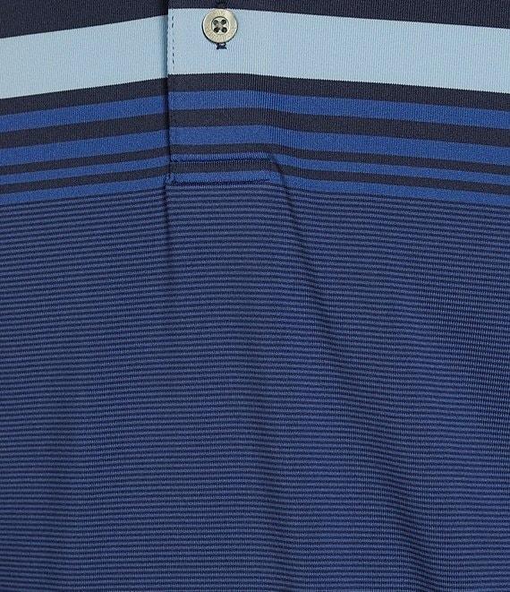 Roundtree & Yorke Performance The Fairway Short Sleeve Placed Chest Stripe Polo Shirt Product Image