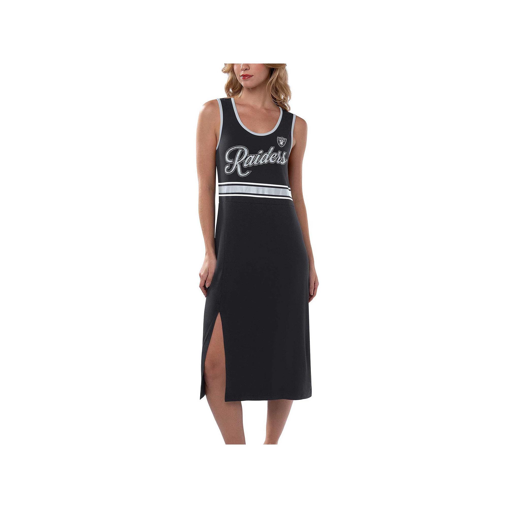 Women's G-III 4Her by Carl Banks Black Las Vegas Raiders Main Field Maxi Dress,  Product Image