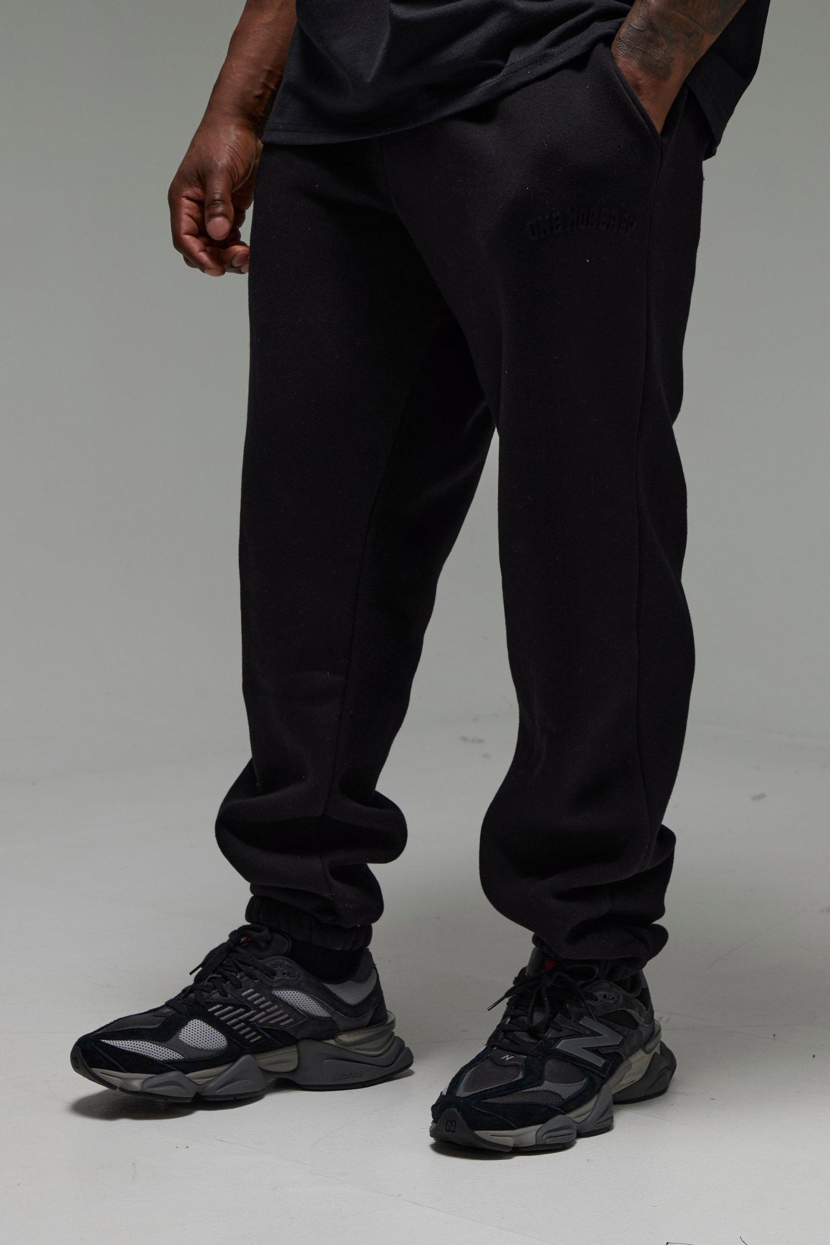 Man Active One More Rep Embossed Oversized Sweatpants | boohooMAN USA Product Image