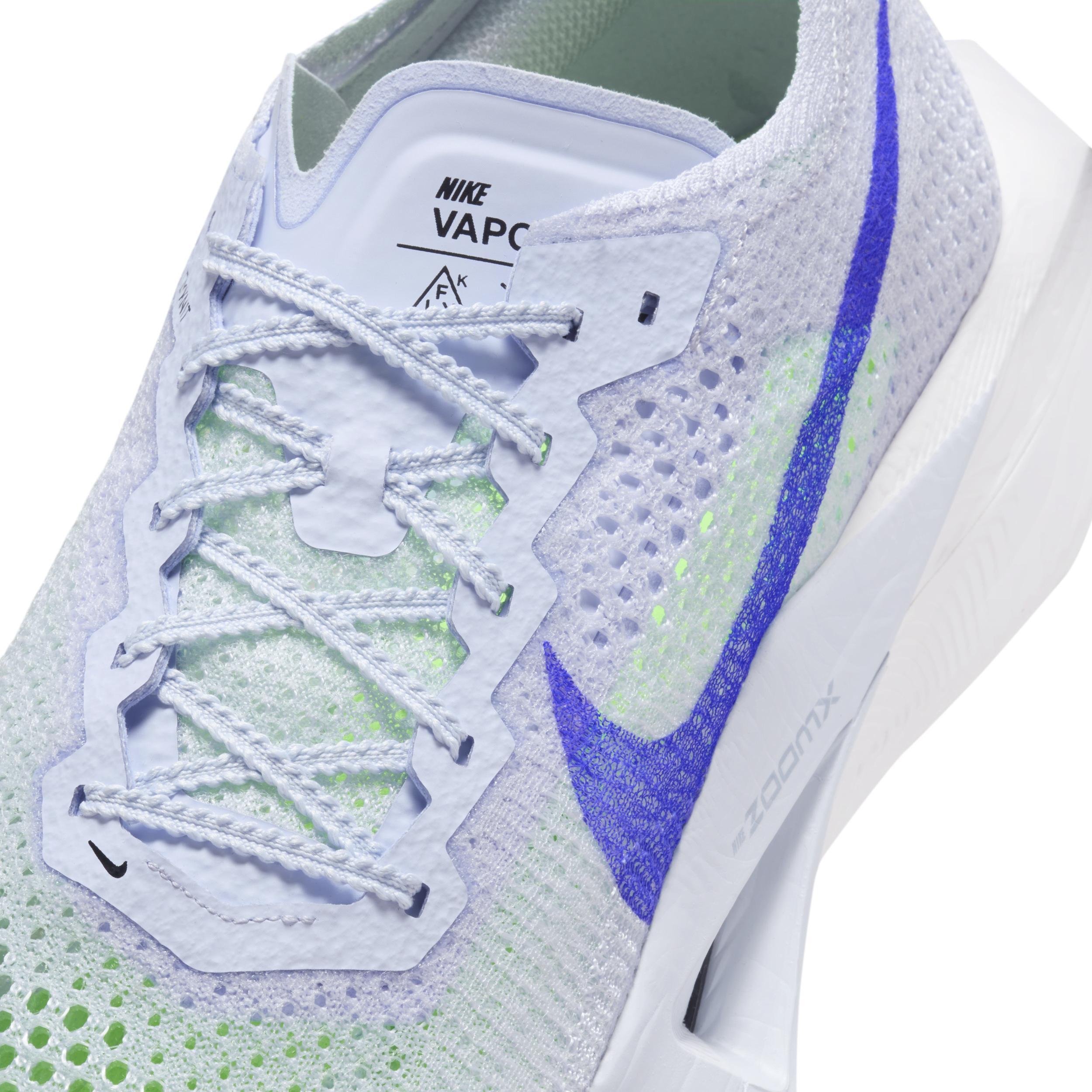 Nike Mens ZoomX Vaporfly Next% 3 - Running Shoes Football Grey/Racer Blue/Green Strike Product Image