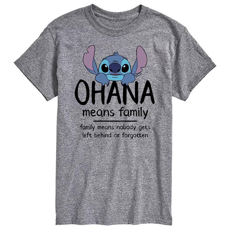 Disney's Lilo and Stitch Big & Tall Ohana Means Family Graphic Tee, Men's, Size: 5XB, White Product Image