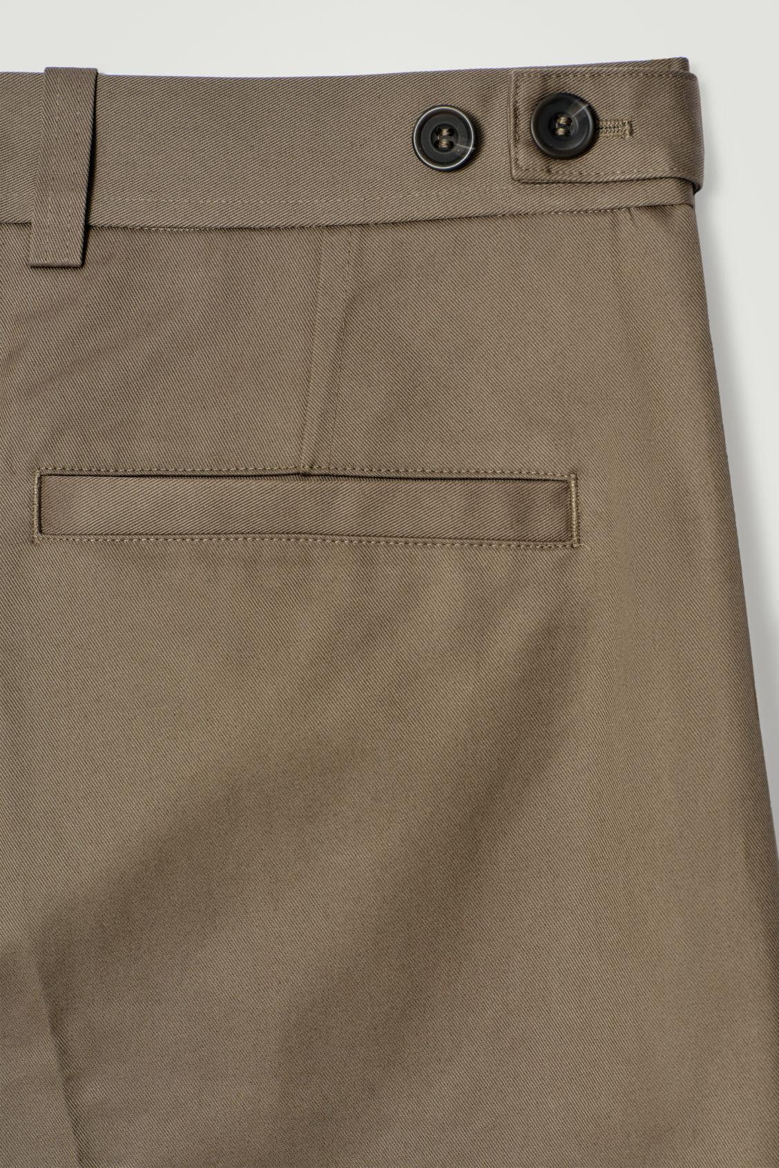 RELAXED COTTON STRAIGHT-LEG PANTS Product Image