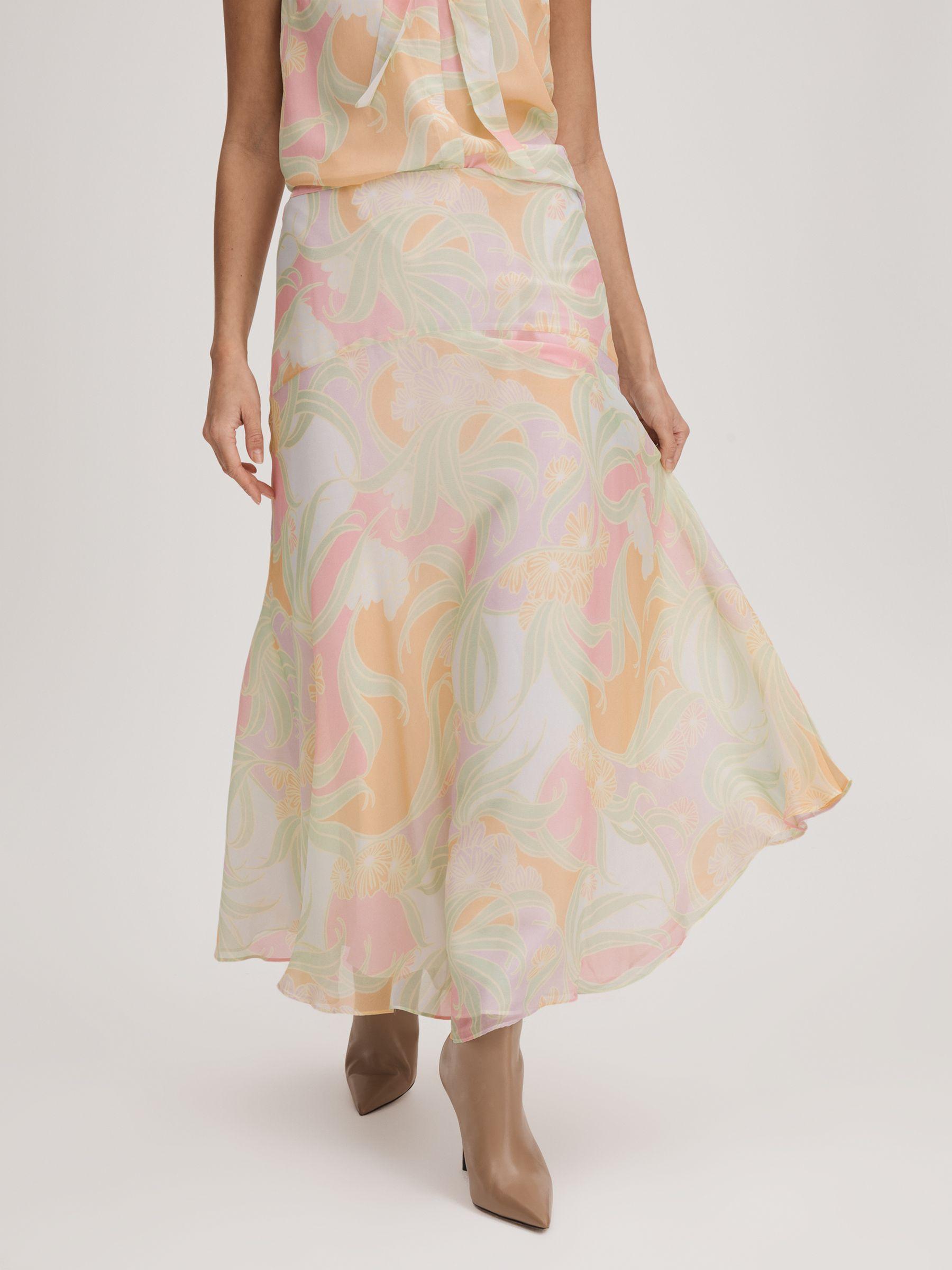 Florere Printed Midi Skirt in Multi Product Image
