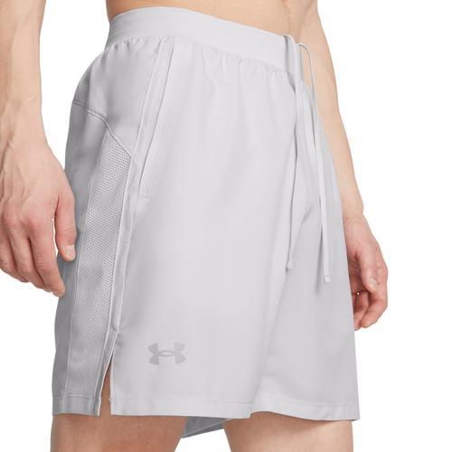 Under Armour Mens Under Armour Launch 7 Shorts - Mens White/Reflective/Castlerock Product Image