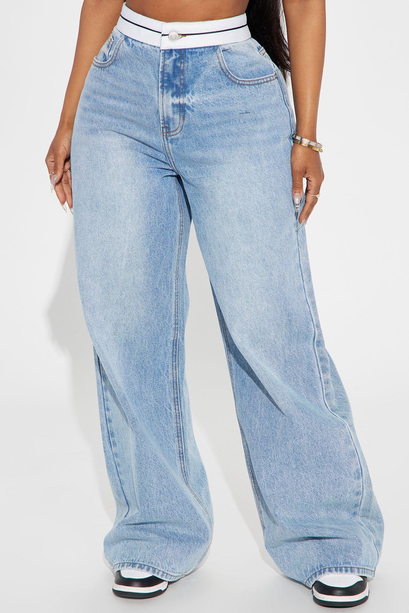 Getting Back To Business Trouser Jeans - Light Wash Product Image