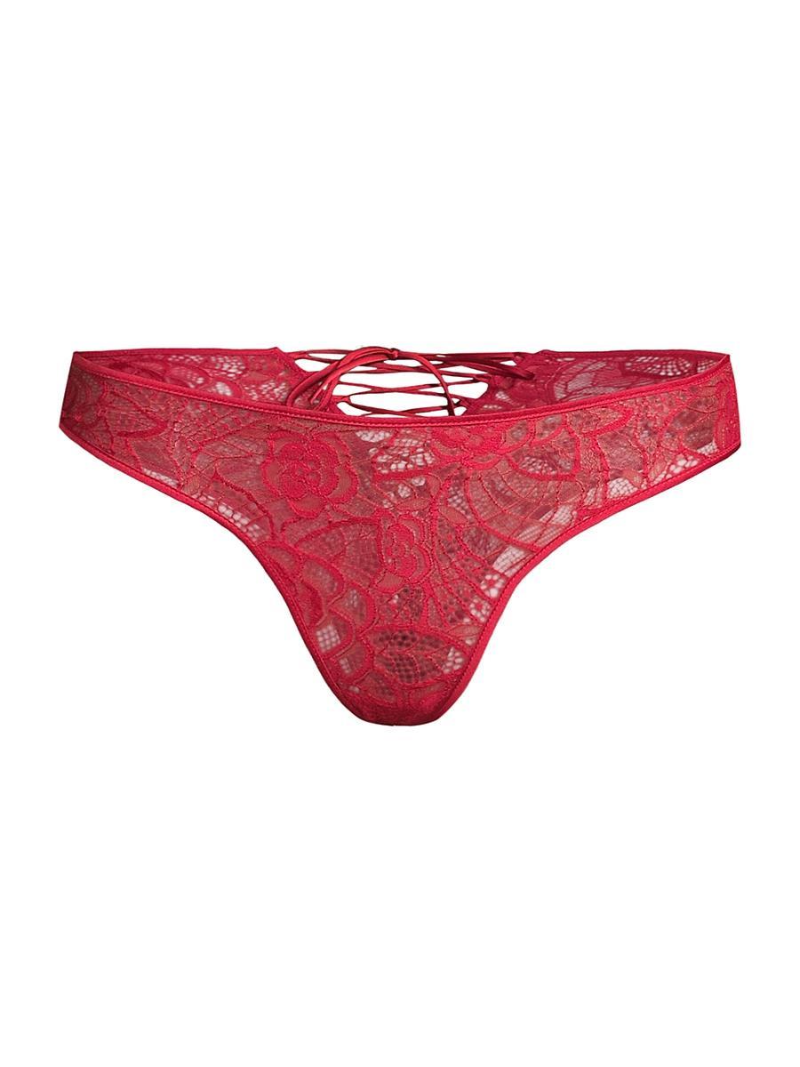 Womens Coquette Floral Lace Briefs Product Image