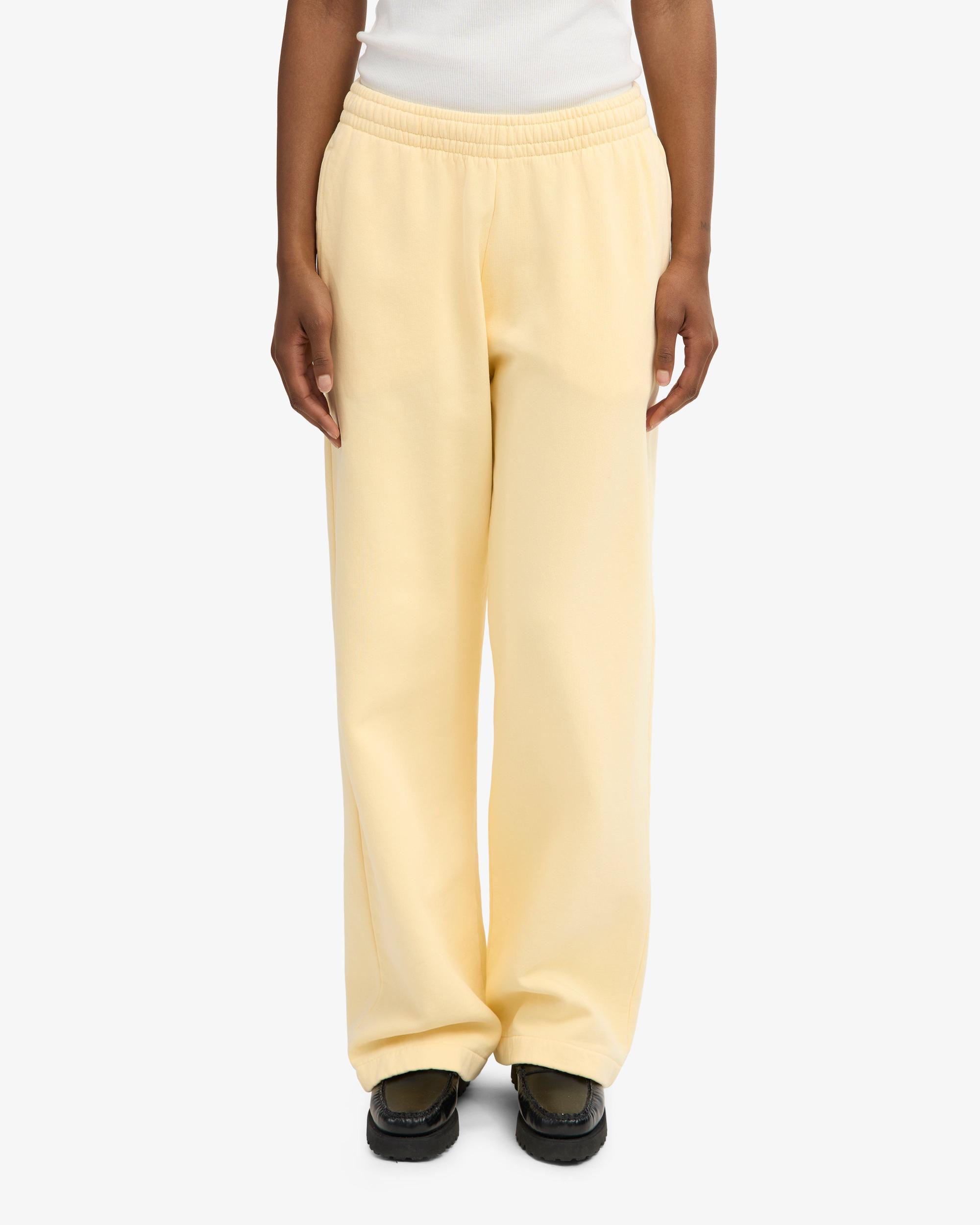 Organic Straight Leg Sweatpants - Soft Yellow Product Image