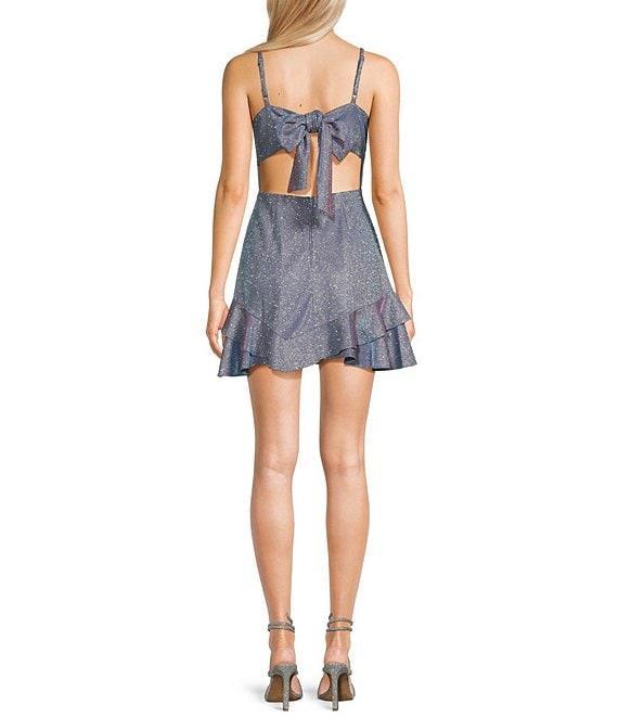 Dear Moon Spaghetti Strap Sherri Shine Double Ruffle Dress Product Image