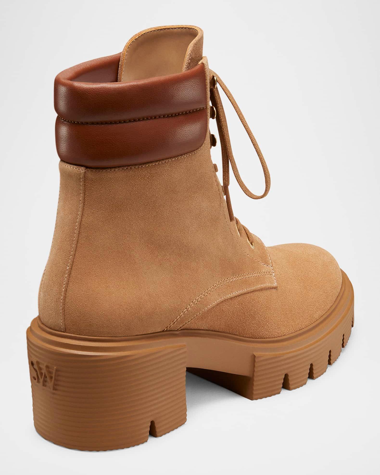 Soho Suede Lace-Up Booties Product Image