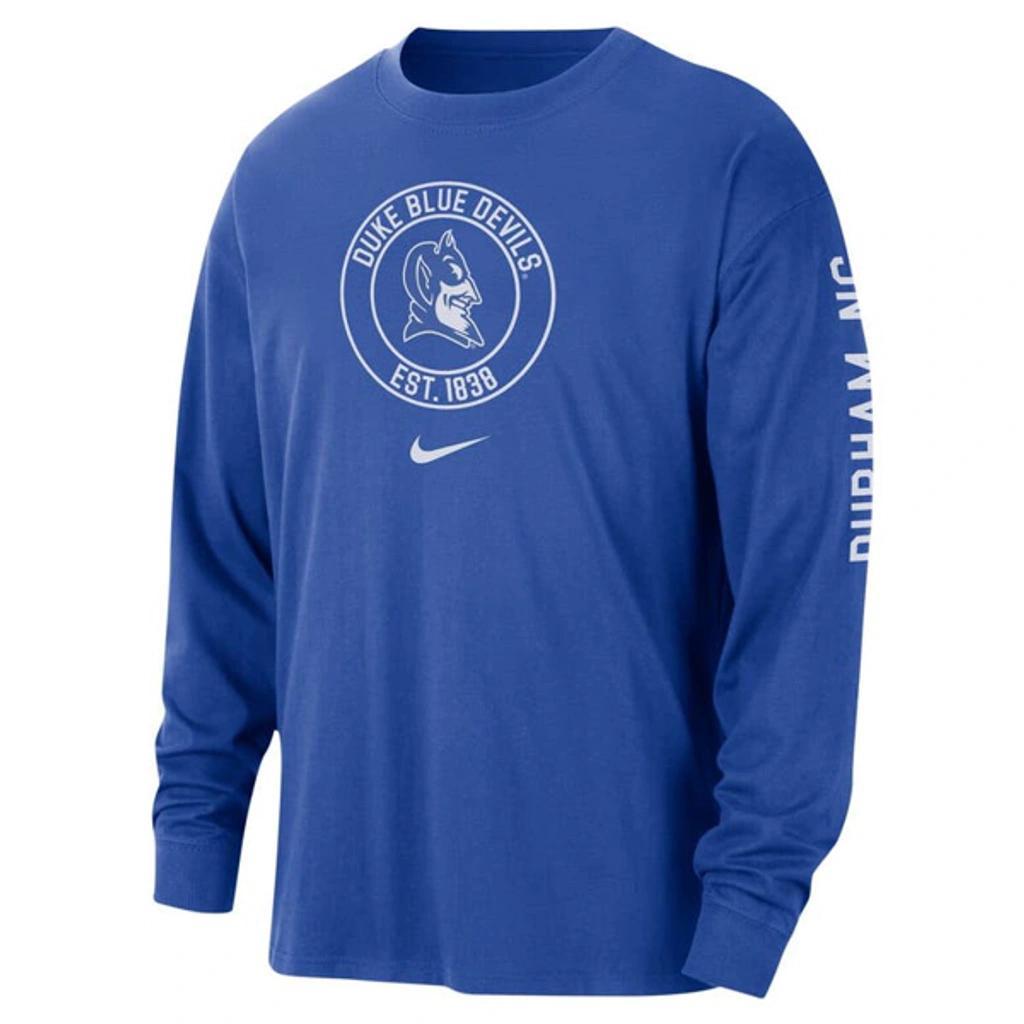 NIKE Royal Duke Blue Devils Heritage Max90 Long Sleeve T-shirt Product Image