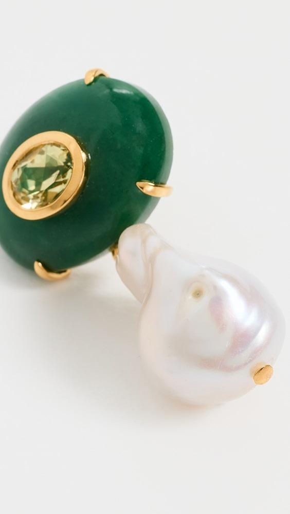 Lizzie Fortunato Plaza Pearl Earrings in Jade | Shopbop Product Image