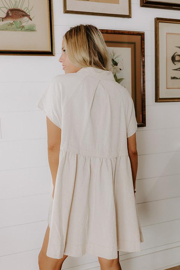 Casual Stroll Button Down Mini Dress Product Image