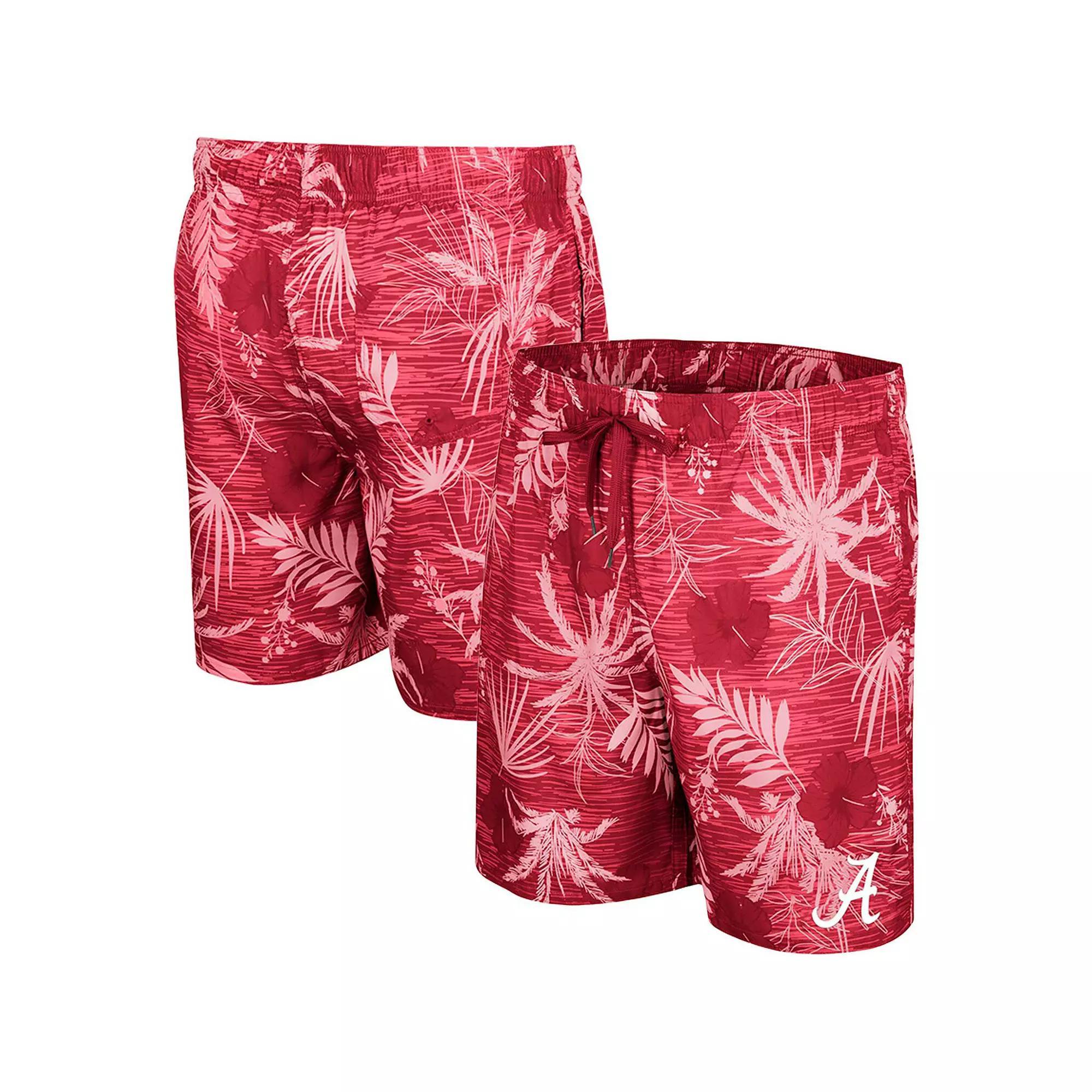 Men's Colosseum Crimson Alabama Crimson Tide What Else is New Swim Shorts, Size: Large, Red Product Image