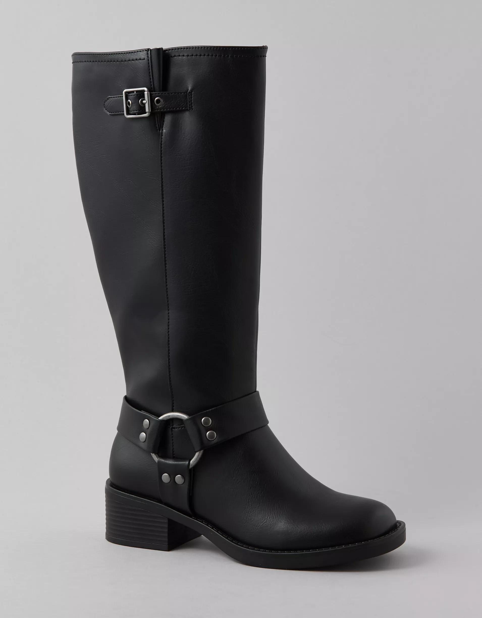 AE Vegan Leather Tall Moto Boot Product Image