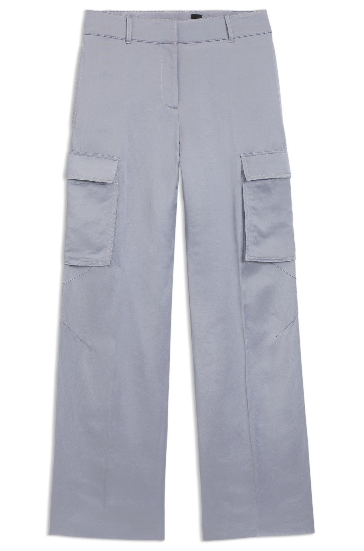 Regular-fit trousers in sateen Product Image