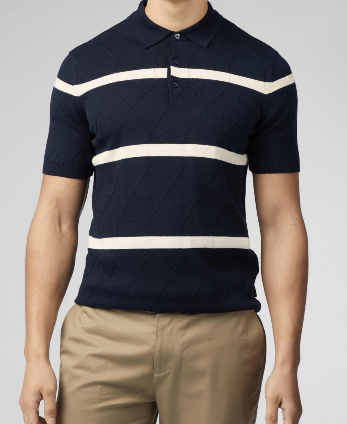 Ben Sherman Mens Argyle Stripe Polo Shirt Product Image