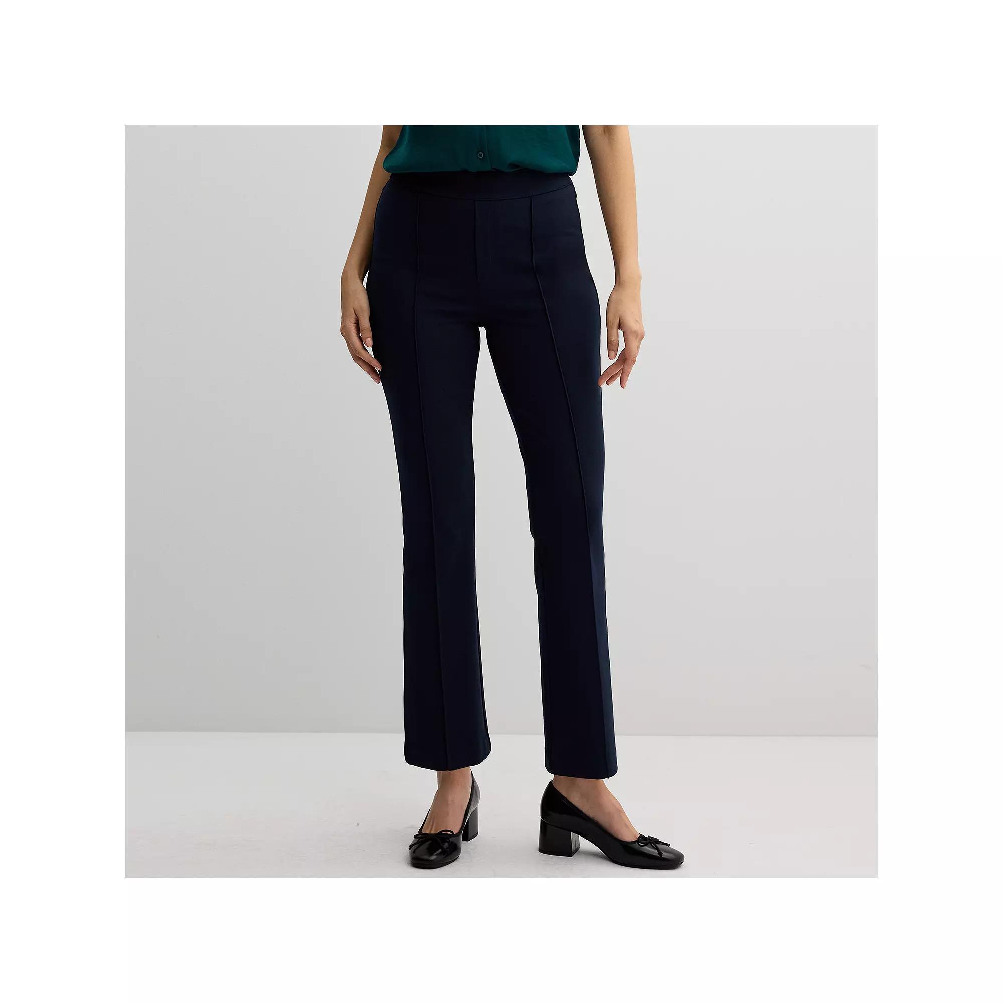 Women's Nine West Pintuck Bootcut Ponte Pants,  Product Image