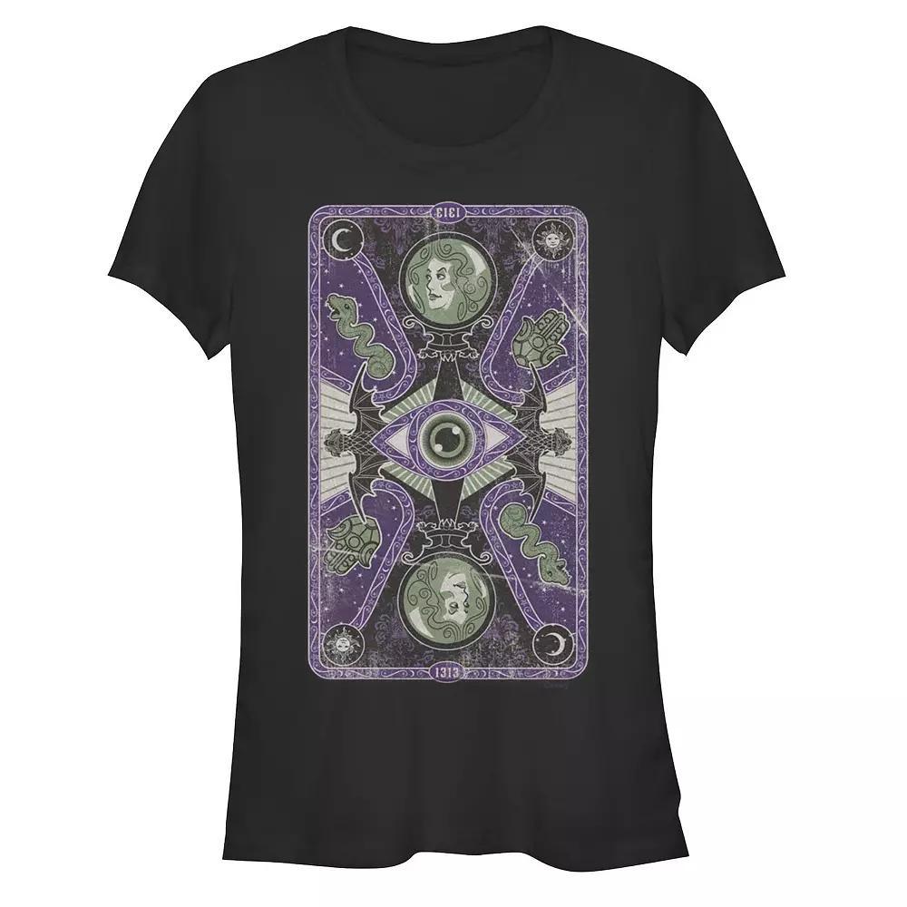 Disney's The Haunted Mansion Women's Madame Leota Tarot Card Tee, Girl's, Size: Small, Black Product Image