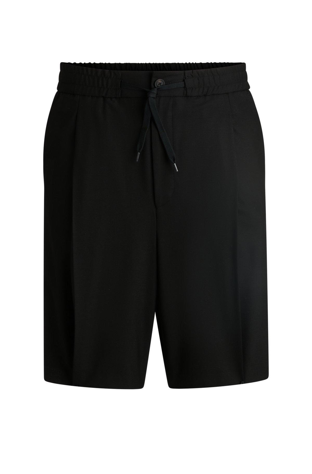 Modern-fit shorts in a stretch-wool blend Product Image