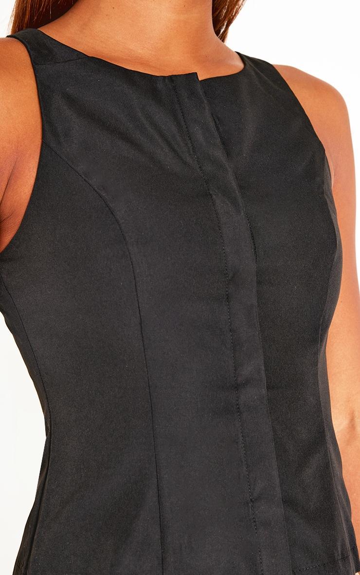 Black Woven Vest Product Image