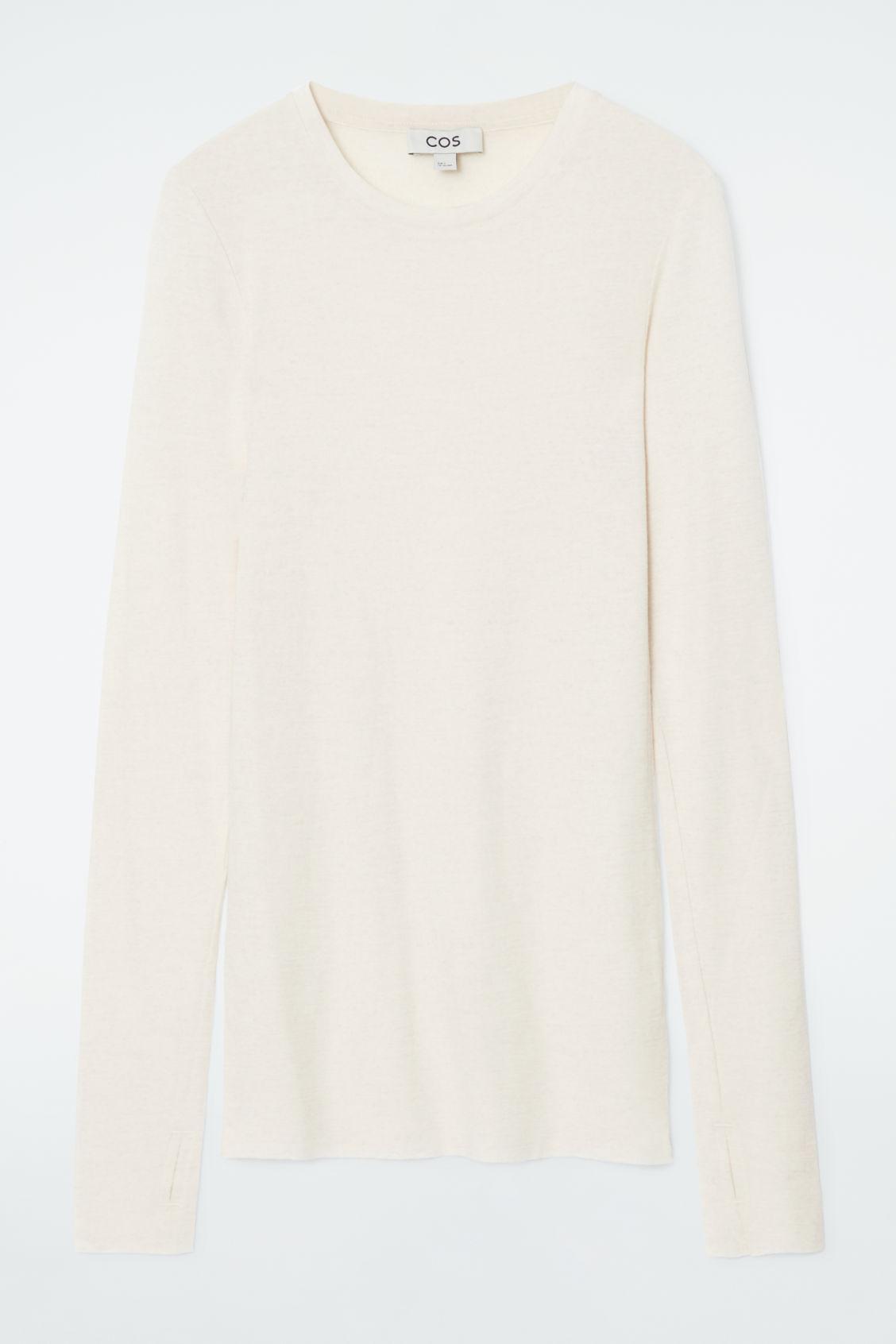 CREW-NECK MERINO WOOL TOP Product Image