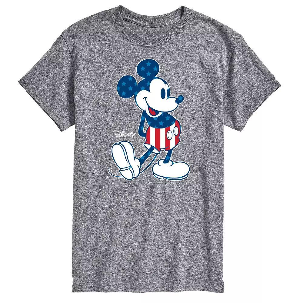 Disney's Mickey Mouse Men's Flag Graphic Tee, Size: XXL, Gray Product Image