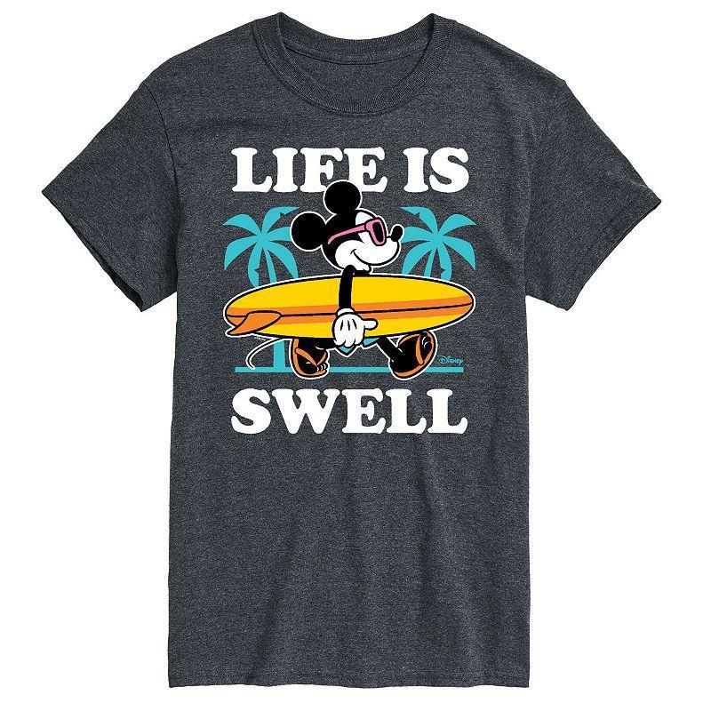 Disney's Mickey Mouse Big & Tall Life Is Swell Graphic Tee, Men's, Size: 4XB, Grey Product Image