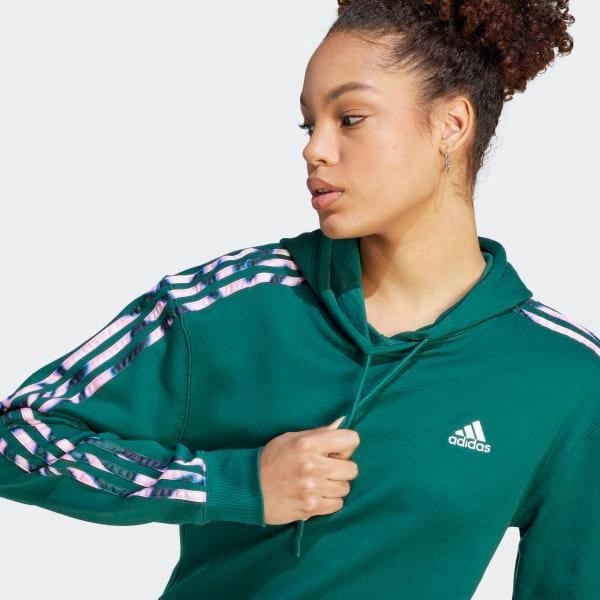 Vibrant Print 3-Stripes Hoodie Product Image