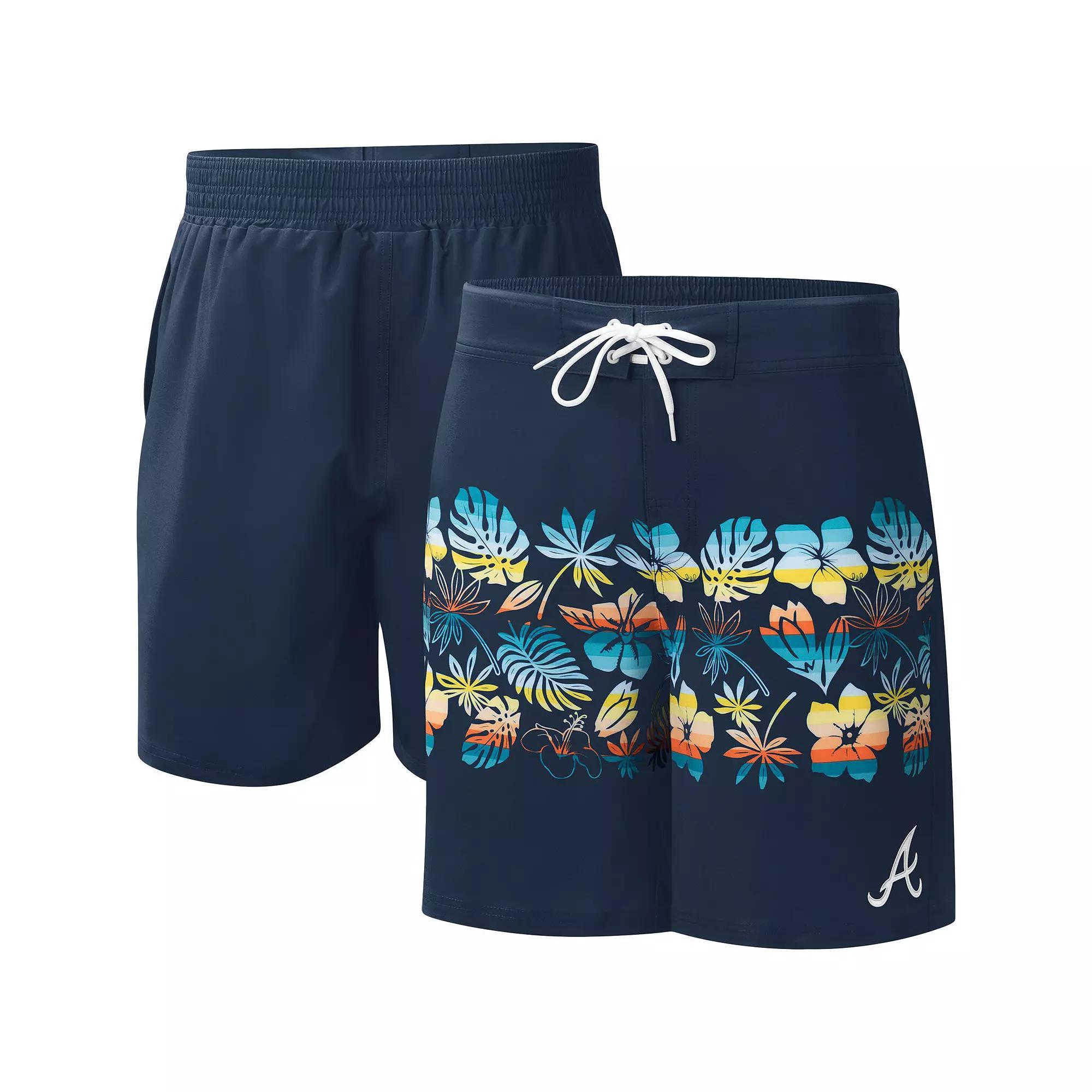 Men's G-III Sports by Carl Banks  Navy Atlanta Braves Breeze Volley Swim Shorts, Size: Small, Blue Product Image