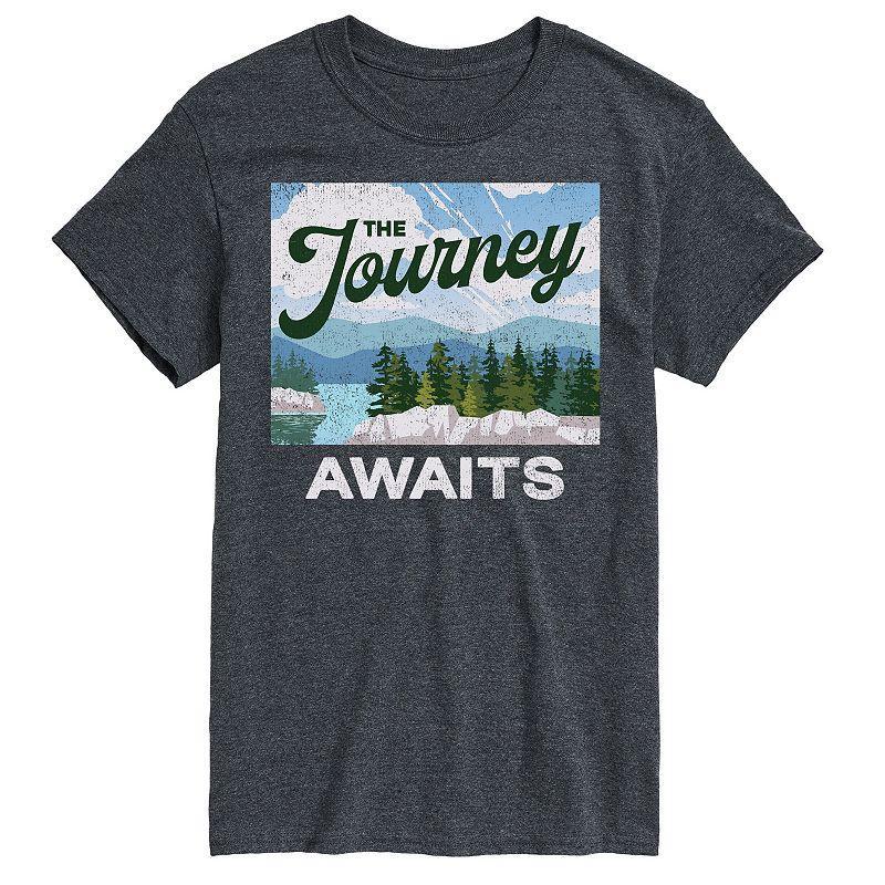 Men's The Journey Awaits Graphic Tee, Size: XS, Gray Product Image