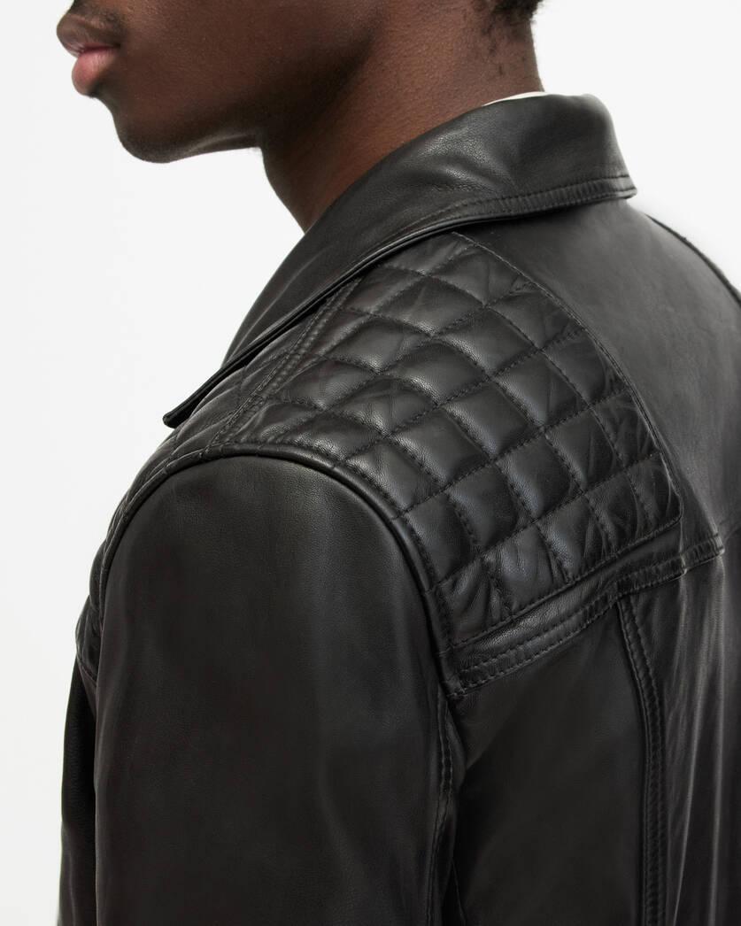 Conroy Textured Leather Biker Jacket Product Image