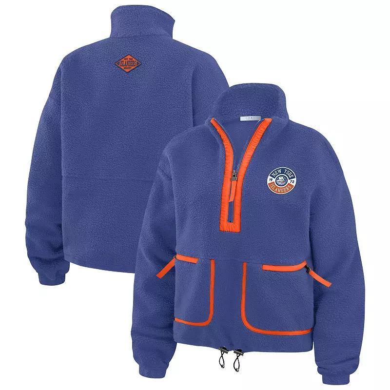 Women's WEAR by Erin Andrews Orange Philadelphia Flyers Polar Fleece Half-Zip Jacket,  Product Image