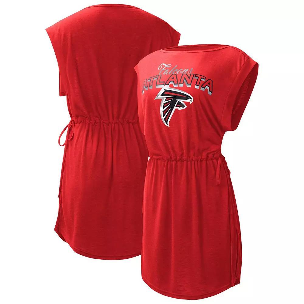 Women's G-III 4Her by Carl Banks Red Atlanta Falcons G.O.A.T. Logo Swimsuit Cover-Up, Size: Medium Product Image