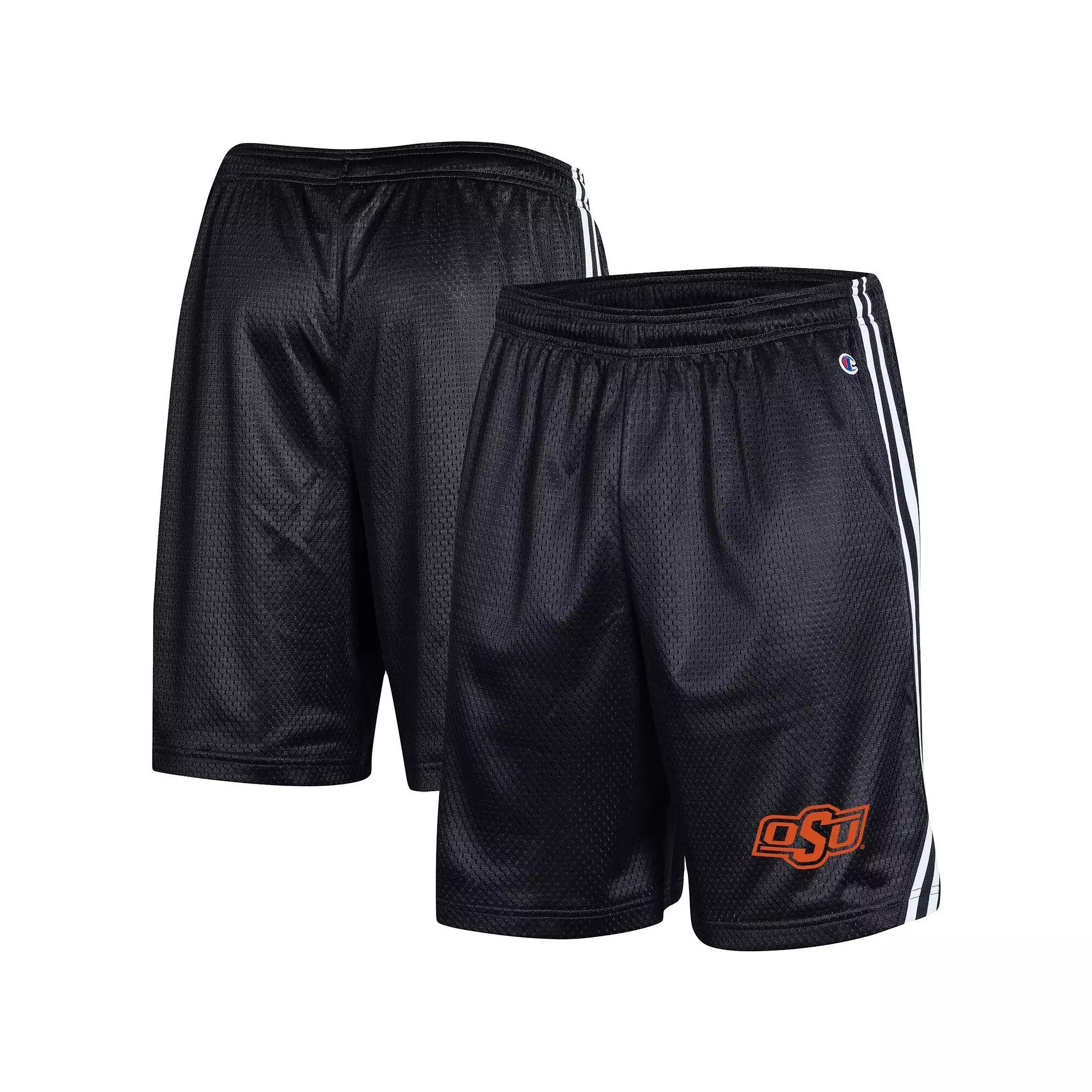 Men's Champion Black Oklahoma State Cowboys Team Lacrosse Shorts, Size: Medium Product Image
