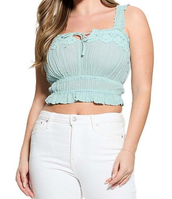 Guess Reya Gauze Sleeveless Top Product Image