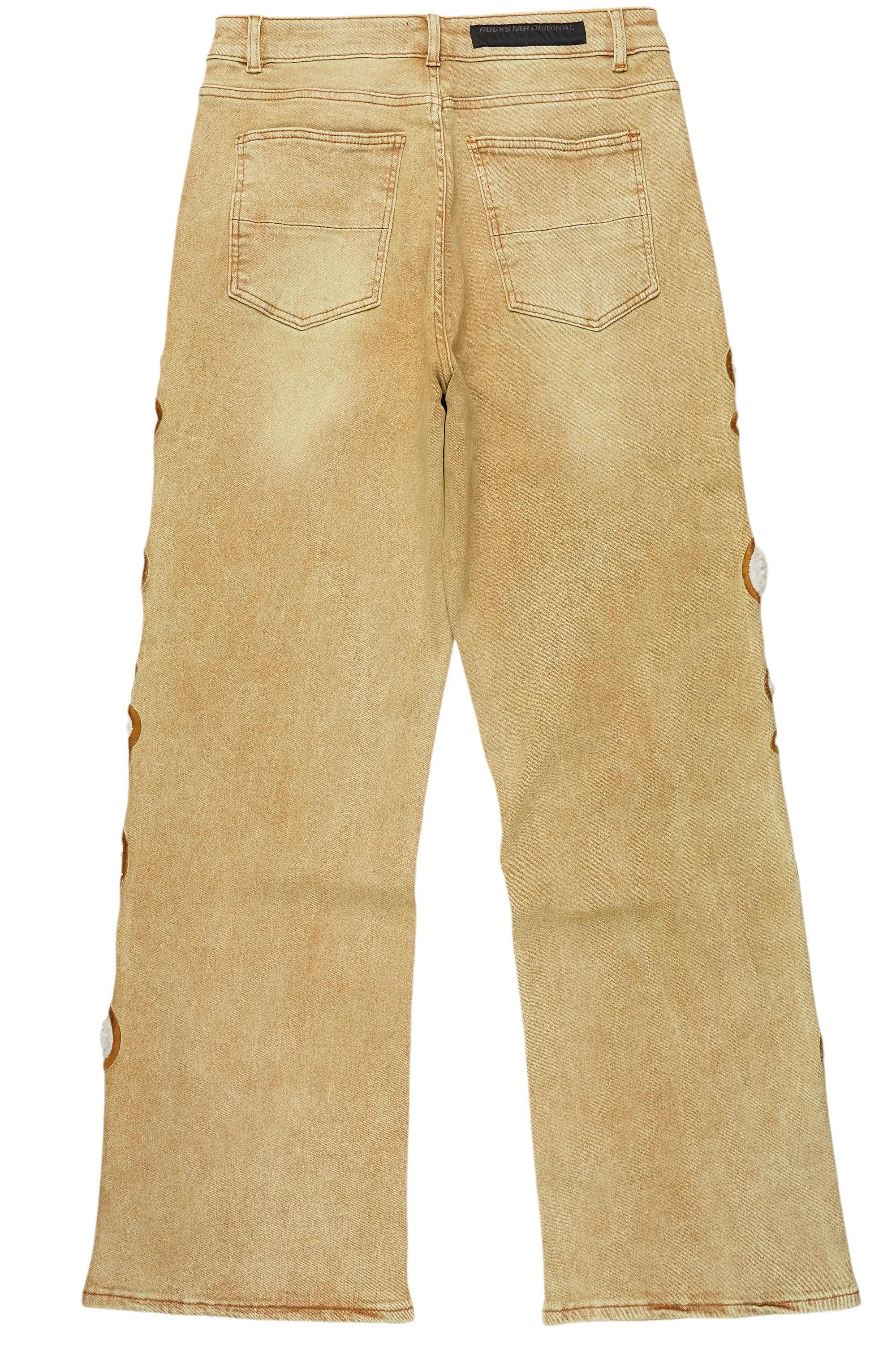 Francis Beige Baggy Fit Jean Male Product Image