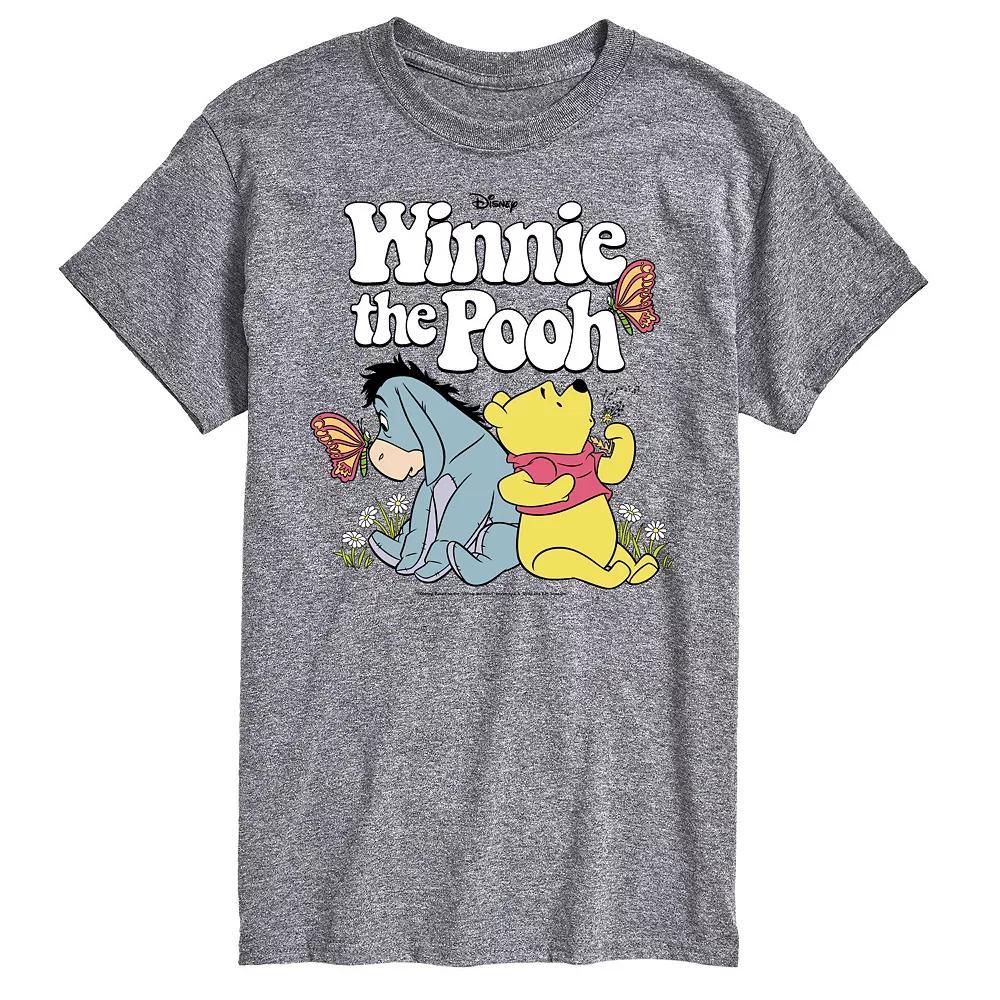 Disney's Winnie the Pooh Big & Tall Retro Characters Graphic Tee, Men's, Size: 4XL Tall, Gray Product Image