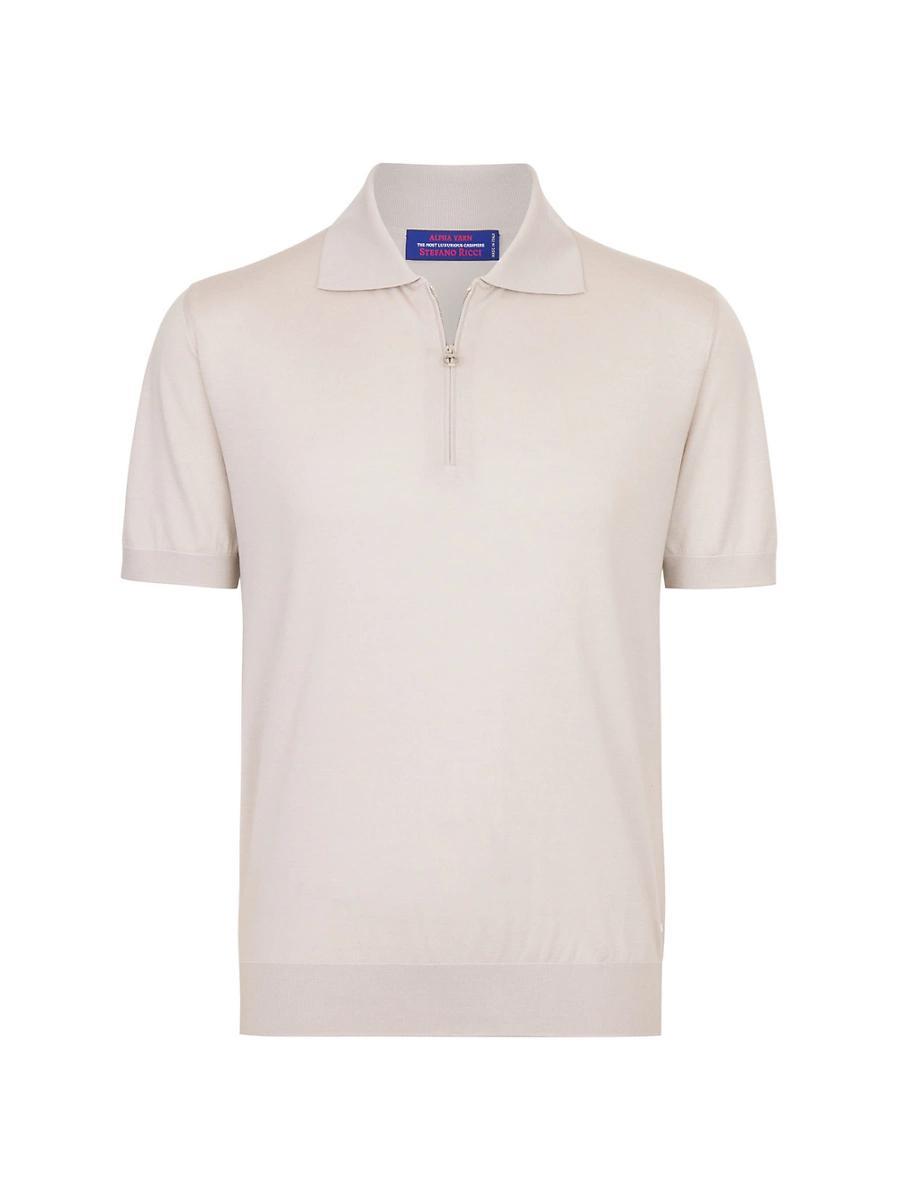 Mens Cashmere & Silk-Blend Polo Shirt Product Image