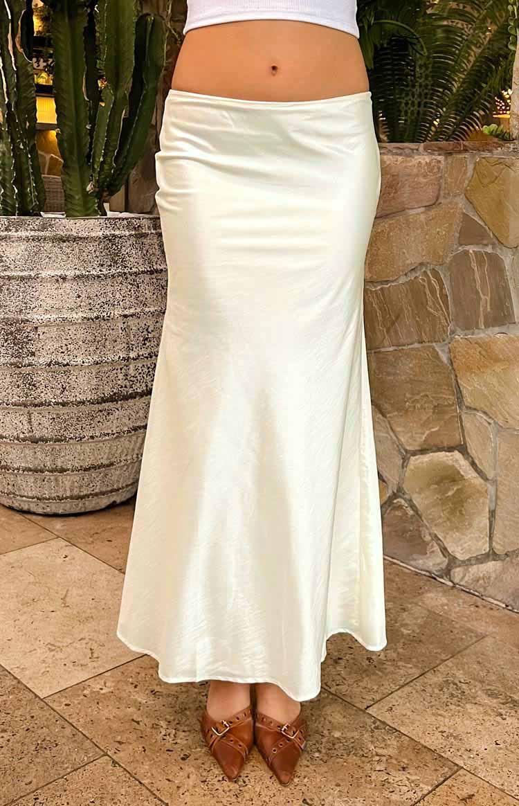 Big Love Cream Maxi Skirt Product Image