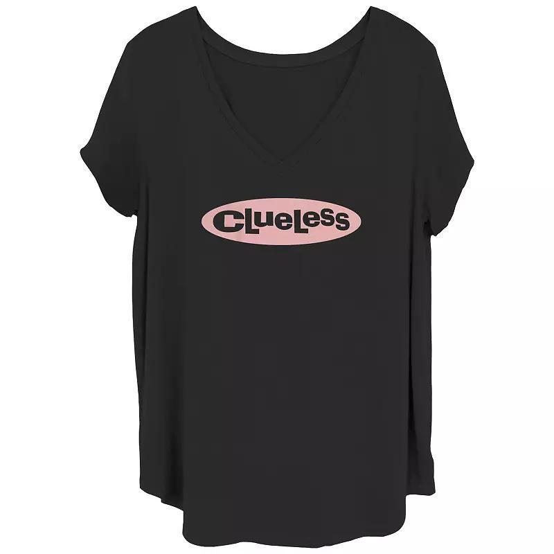 Juniors' Plus Clueless Logo V-Neck Graphic Tee, Women's,  Product Image