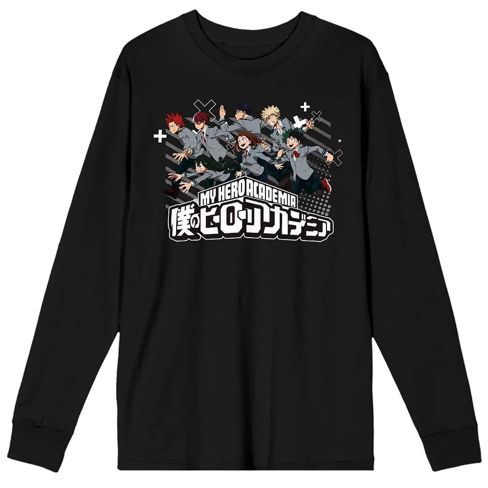 Men's My Hero Academia Students Long Sleeve Graphic Tee, Size: Medium, Black Product Image